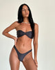 Imagen de la braguita de bikini Farida gris oscuro