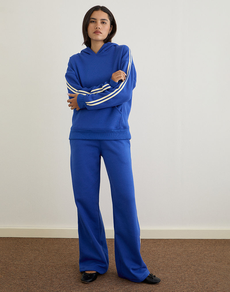 Pantalón de chándal Oze en azul cobalto con ribete sudoroso