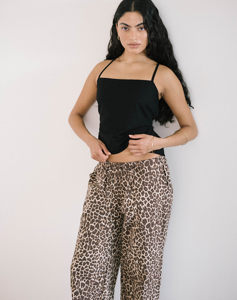 Imagen de Lintang Tie Back Top en Lino Negro