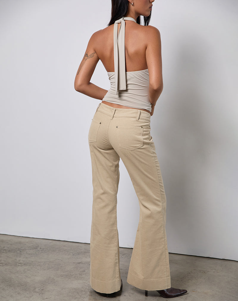 Imagen de Lintira Slim Leg Trouser en sarga Sand