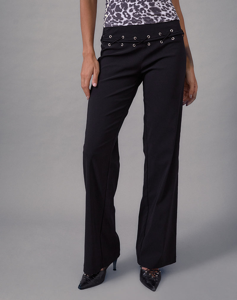 Pantalón Lirina Lace Up de Tailoring Negro