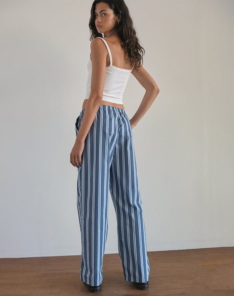 imagen de Lirura Trouser en Popplin Formal Stripe Navy