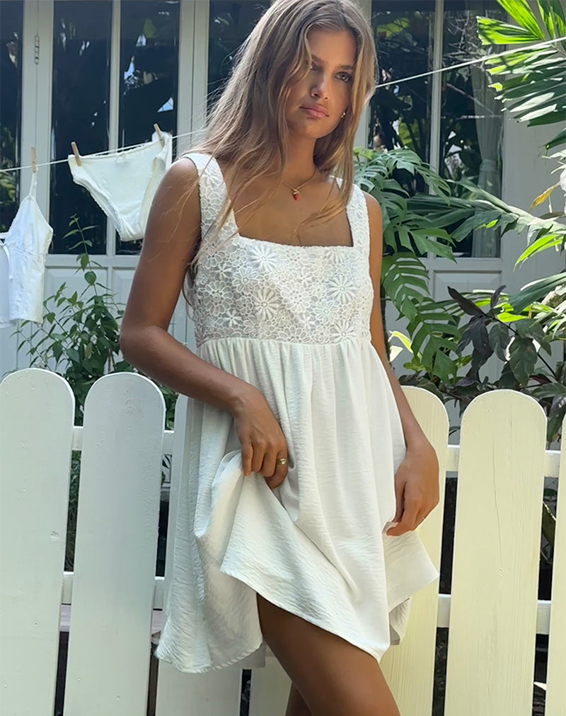 Minivestido Liselotte en marfil