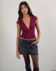 Imagen de Livi Top en Polka Flock Rojo Baya