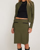 imagen de Pandu Midi Skirt en Tailoring Army Green