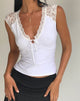 imagen de Livina Top en Jersey Encaje Blanco