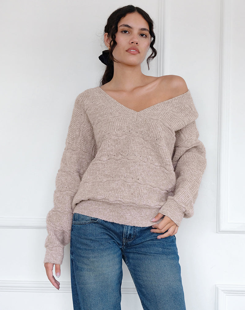 Imagen de Loka Oversized Jumper en almendra