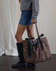 Imagen de Bolso London en Rar Estampado de Leopardo con Lazos Negros