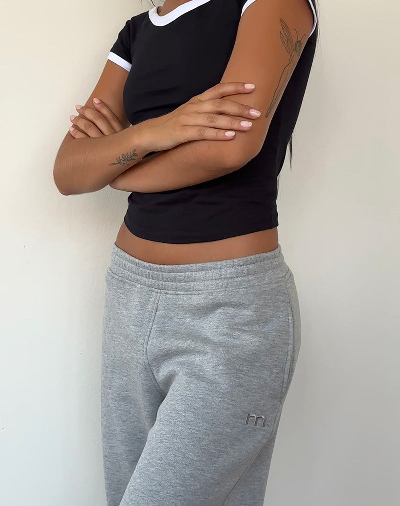 Imagen de Loose Jogger en marga gris con bordado M