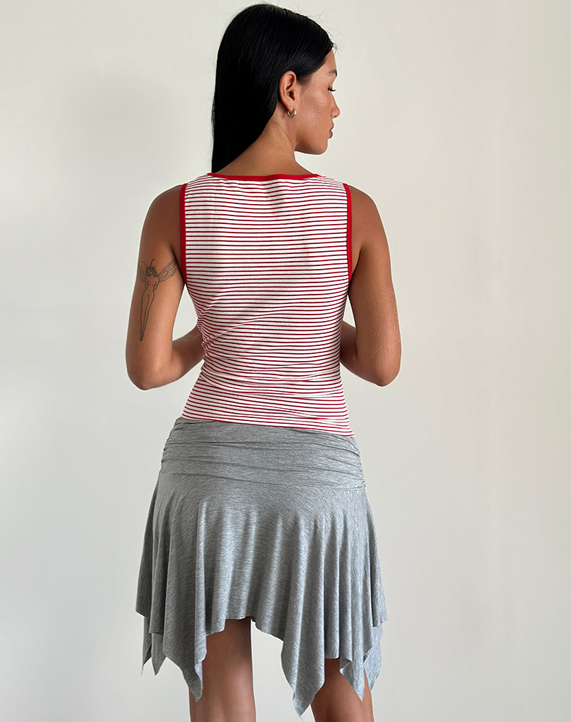imagen de Lorde Tank Top in Red and White Stripe