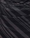 Raya Irregular Gris Negro
