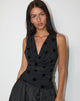 Imagen de Losa Cowl Top en Big Polka Flock Negro