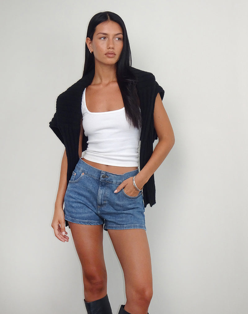Imagen de Low Rise Denim Hot Pants in Bay Blue