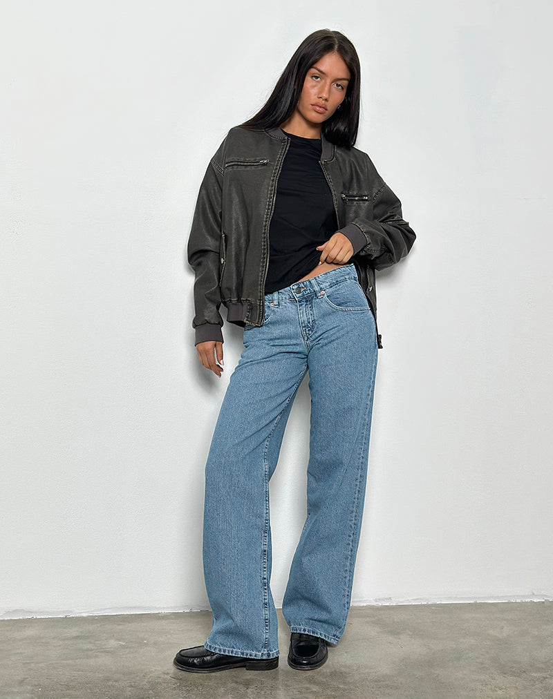 Imagen de Low Rise Parallel Jeans in Blue Stone