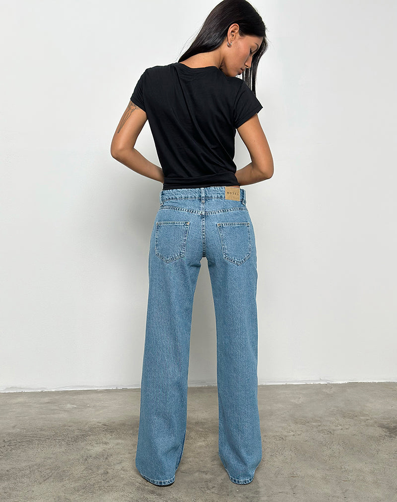 Imagen de Low Rise Parallel Jeans in Blue Stone