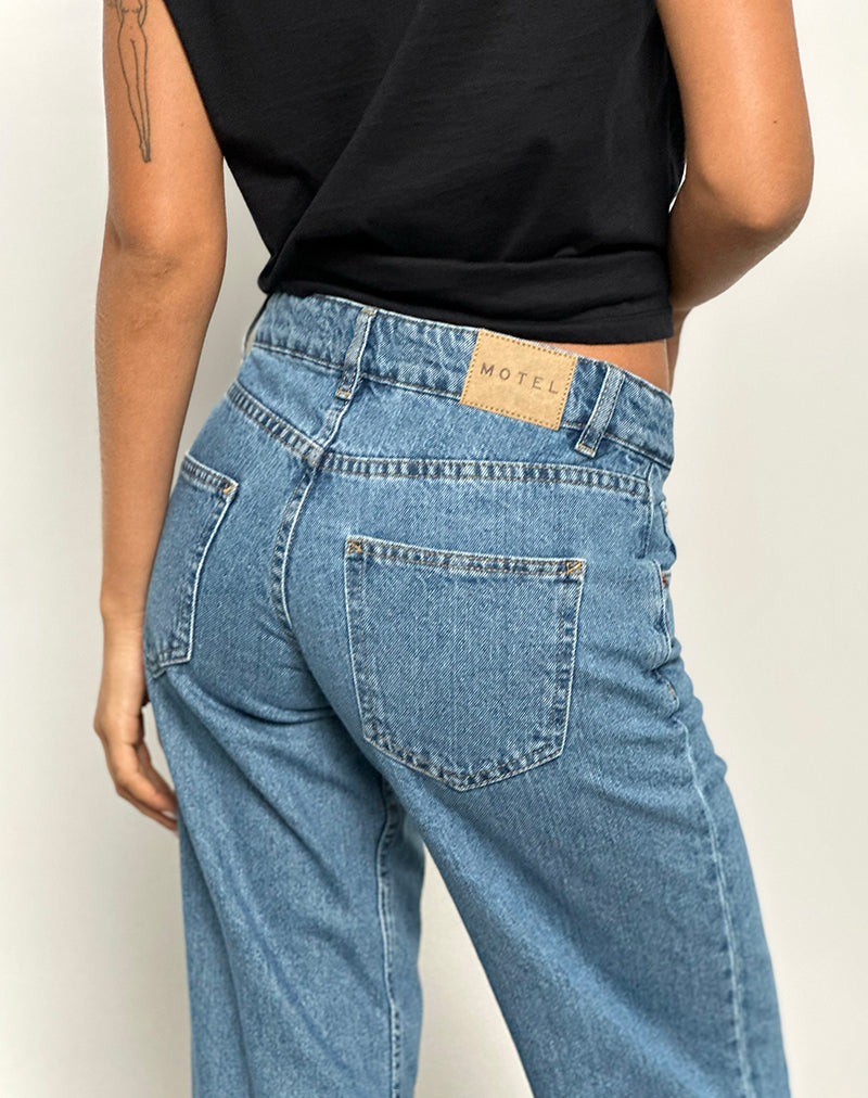 Imagen de Low Rise Parallel Jeans in Blue Stone