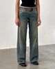 Imagen de Low Rise Parallel Jeans in Brown Blue Acid