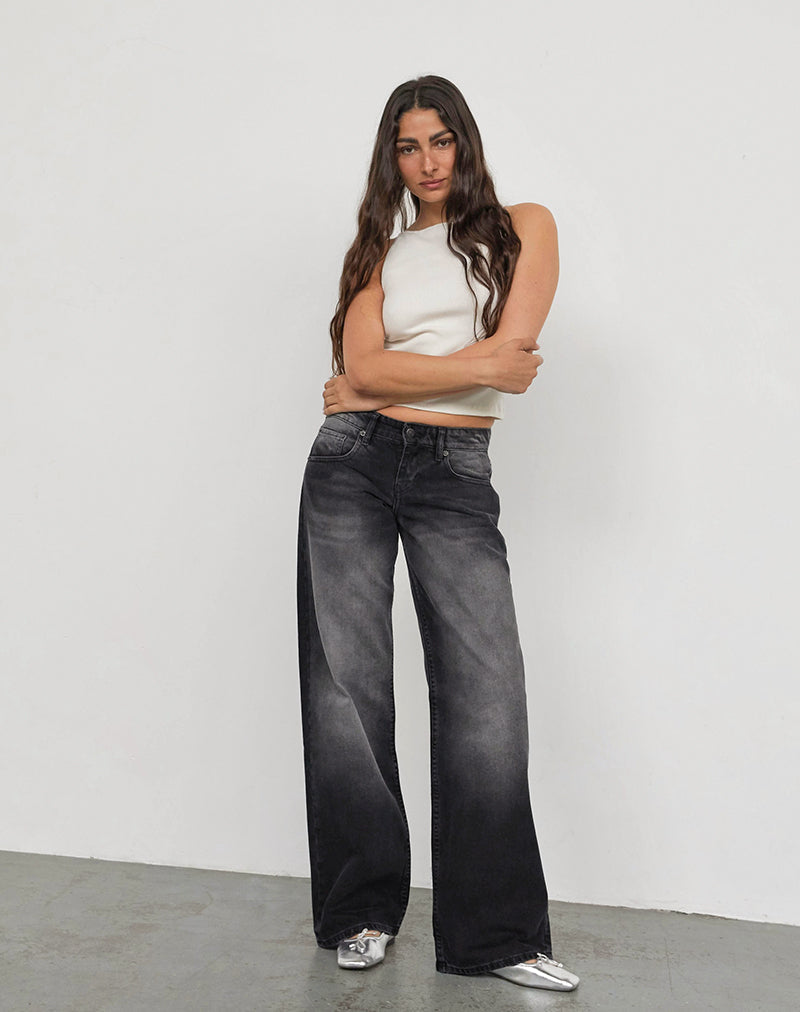 Imagen de Low Rise Parallel Jeans In Extreme Black Wash