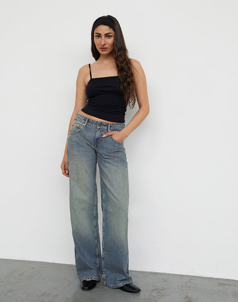Imagen de Low Rise Parallel Jeans in Extreme Blue Green