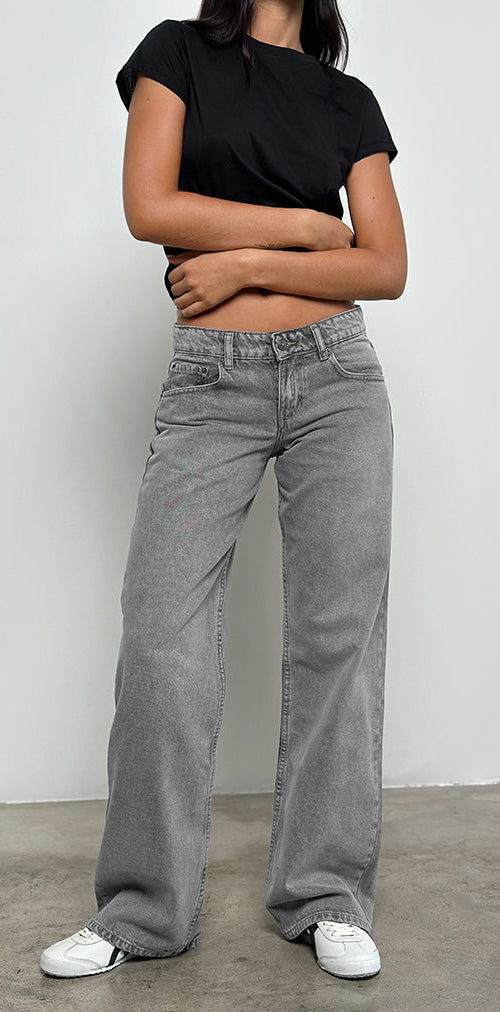 Imagen de Low Rise Parallel Jeans in Grey Wash