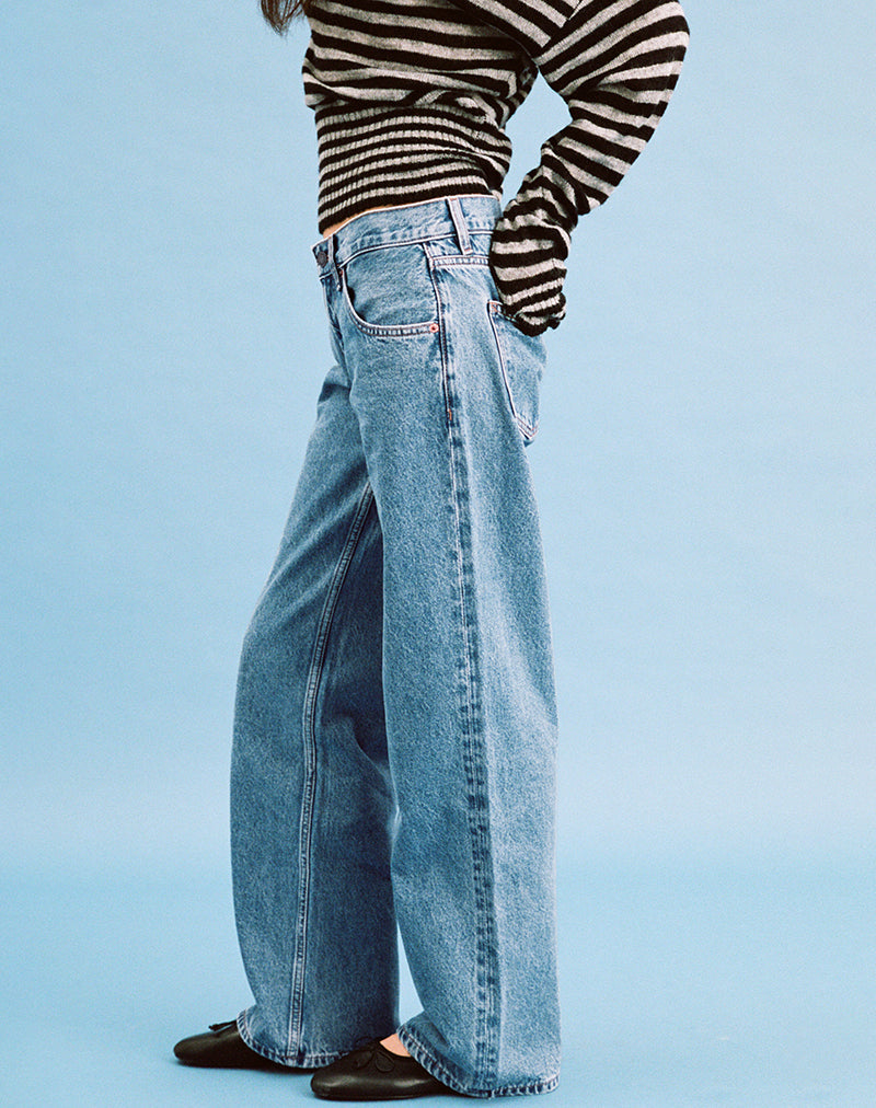 Imagen de Low Rise Parallel Jeans in Blue Stone