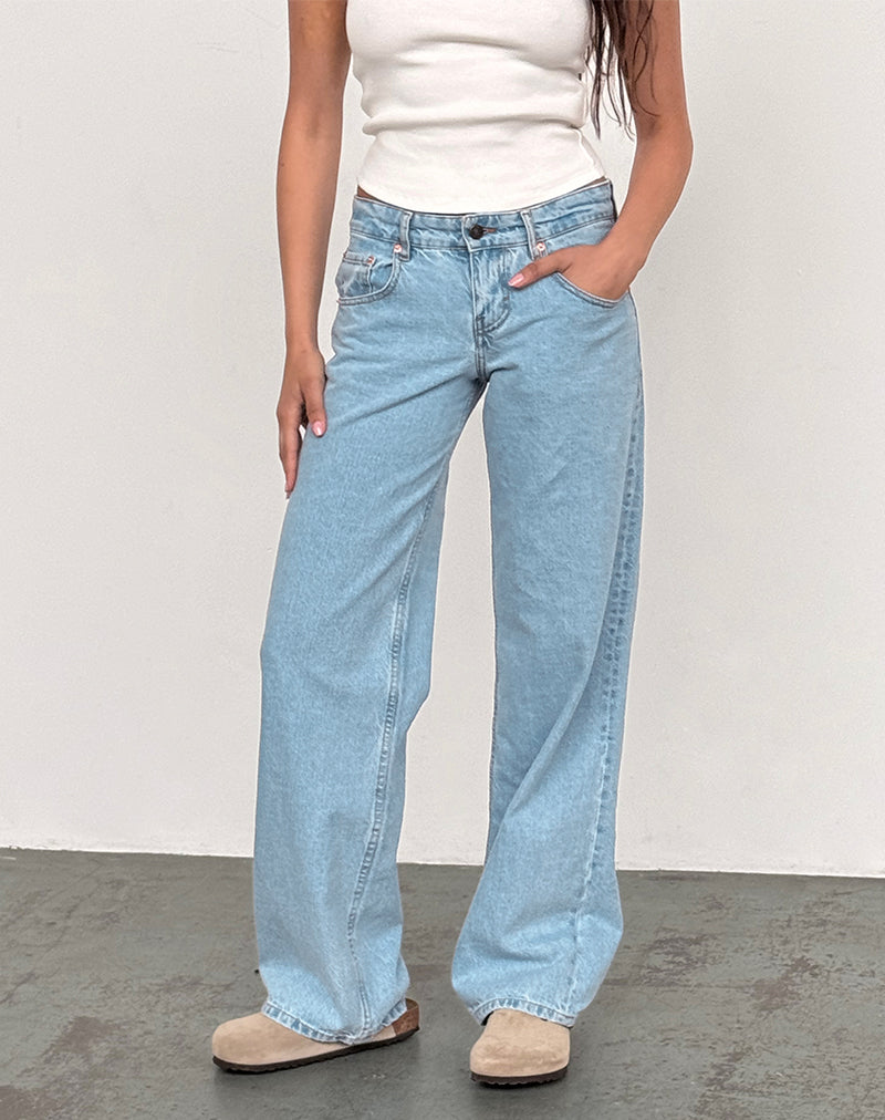 Imagen de Low Rise Parallel Jeans in Light Wash Blue