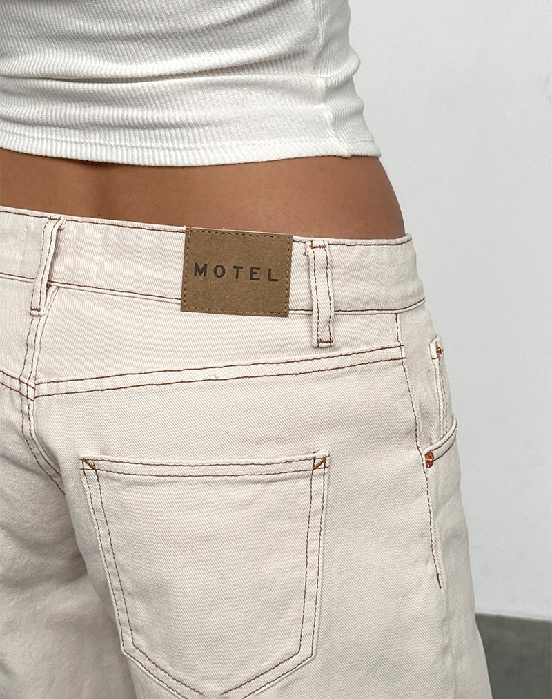 Imagen de Low Rise Parallel Jeans en Off White