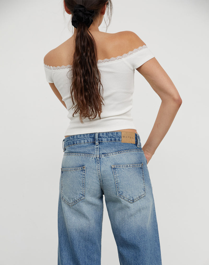 Imagen de Low Rise Parallel Jeans en Powder Blue
