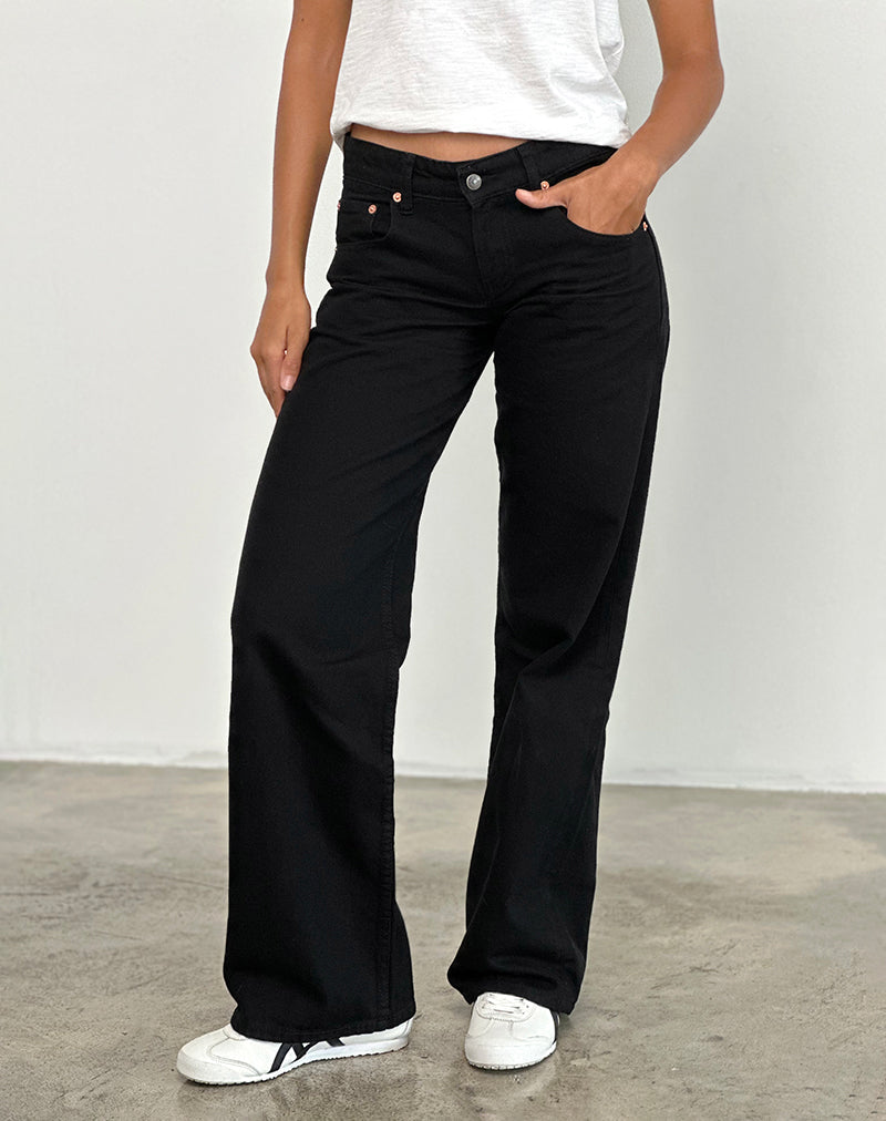 Imagen de Low Rise Parallel Jeans en Rinse Negro