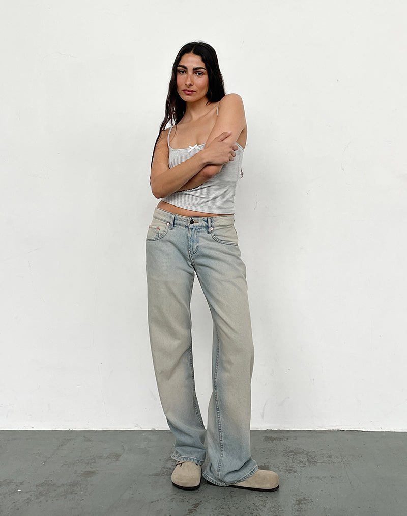 Imagen de Low Rise Parallel Jeans en Sand Bleach Extreme