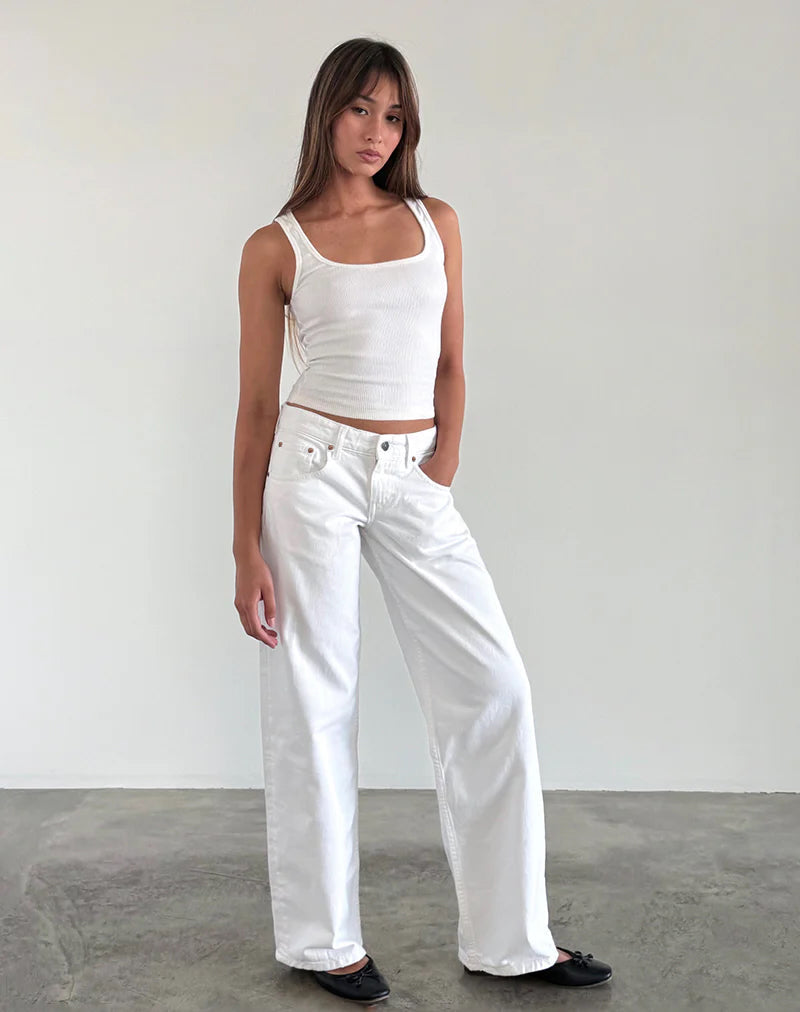 Imagen de Low Rise Parallel Jeans en True White