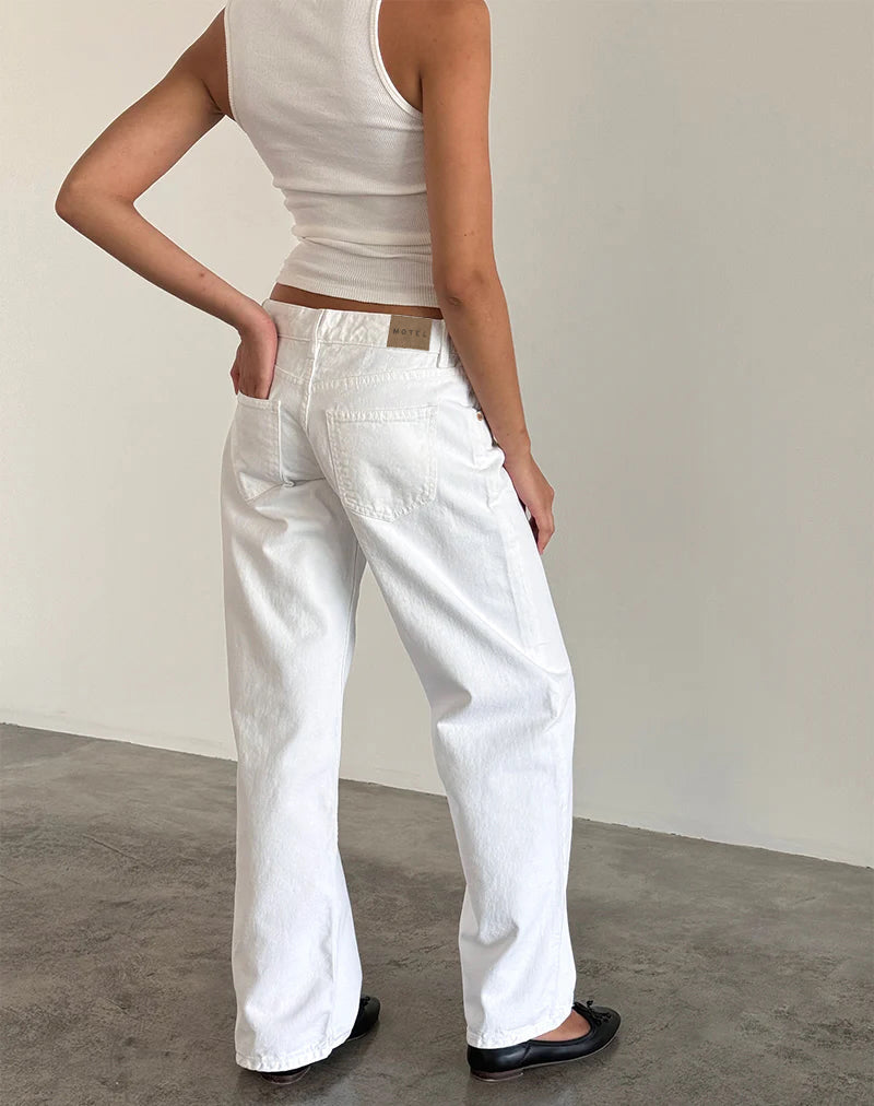 Imagen de Low Rise Parallel Jeans en True White