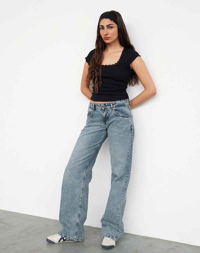 Imagen de Low Rise Parallel Jeans en Vintage Blue Wash