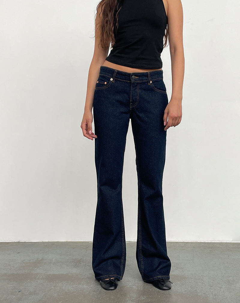 Imagen de Rigid Low Rise Flare Jeans In Indigo