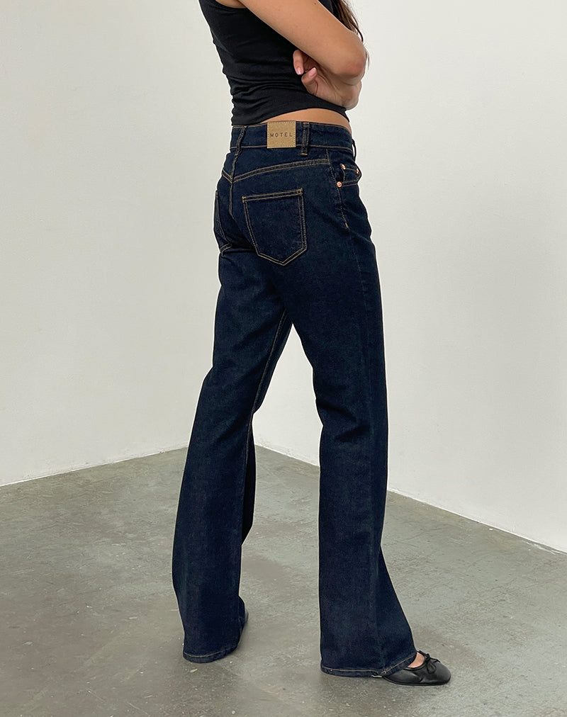 Imagen de Rigid Low Rise Flare Jeans In Indigo