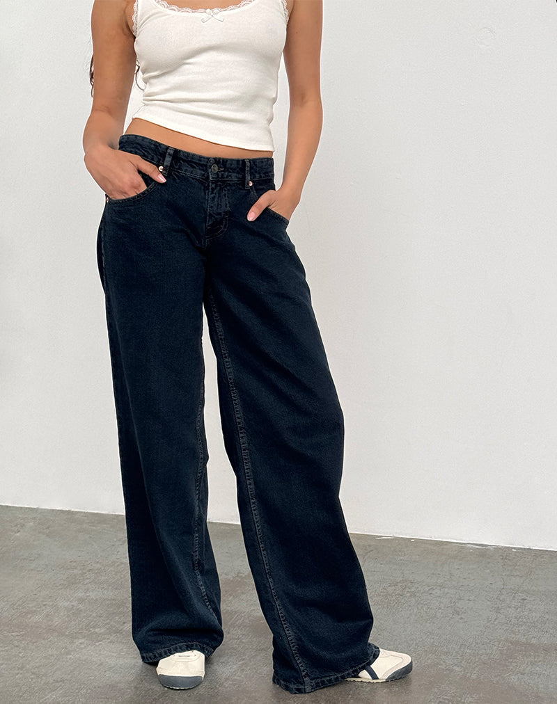 Imagen de Low Rise Roomy Jeans en azul tinta