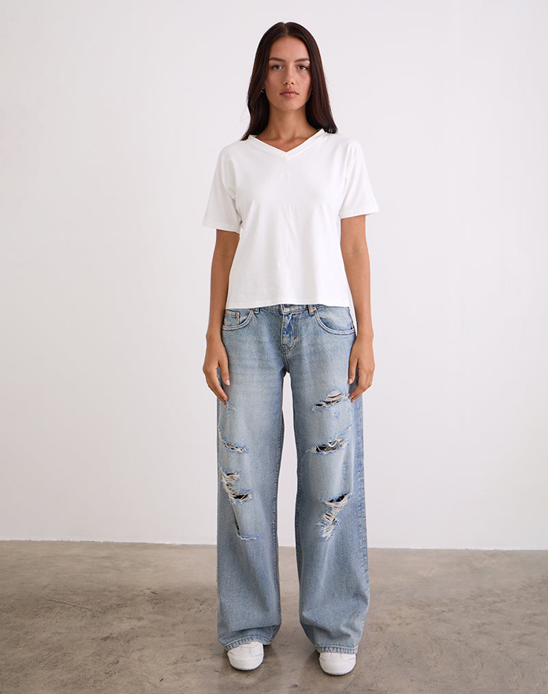 Imagen de Low Rise Roomy Jeans in Extreme Rip Vintage Blue