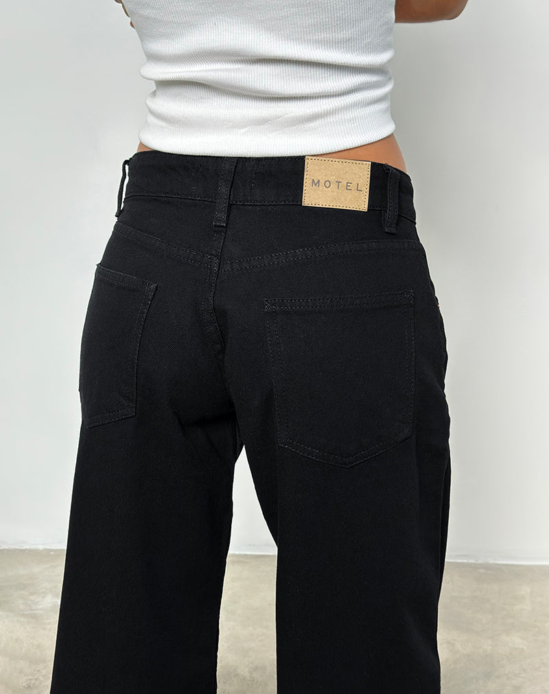 Imagen de Low Rise Roomy Jeans in Rinse Negro