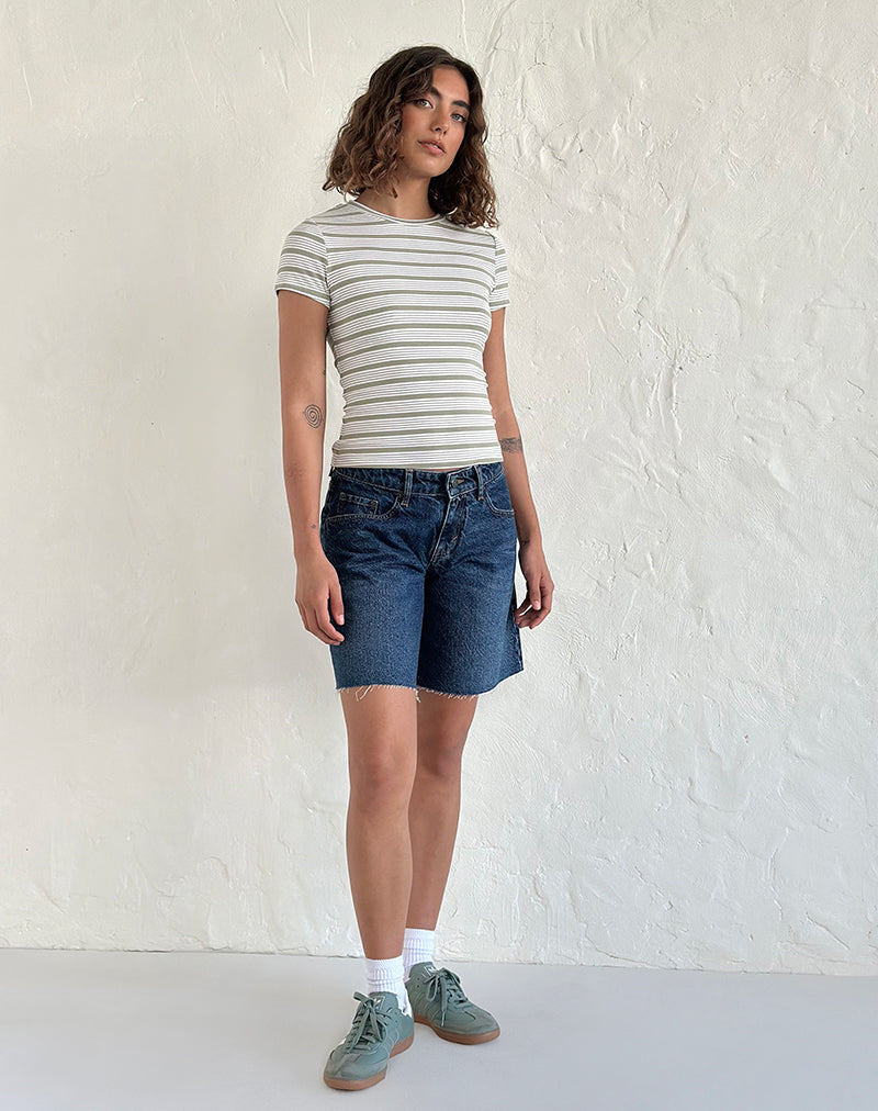 Imagen de Roomy Mid Rise Jorts en Mid Blue Used