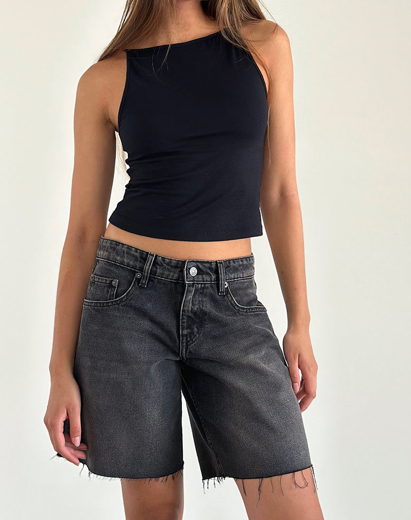 Imagen de Roomy Low Rise Jorts en gris negro lavado