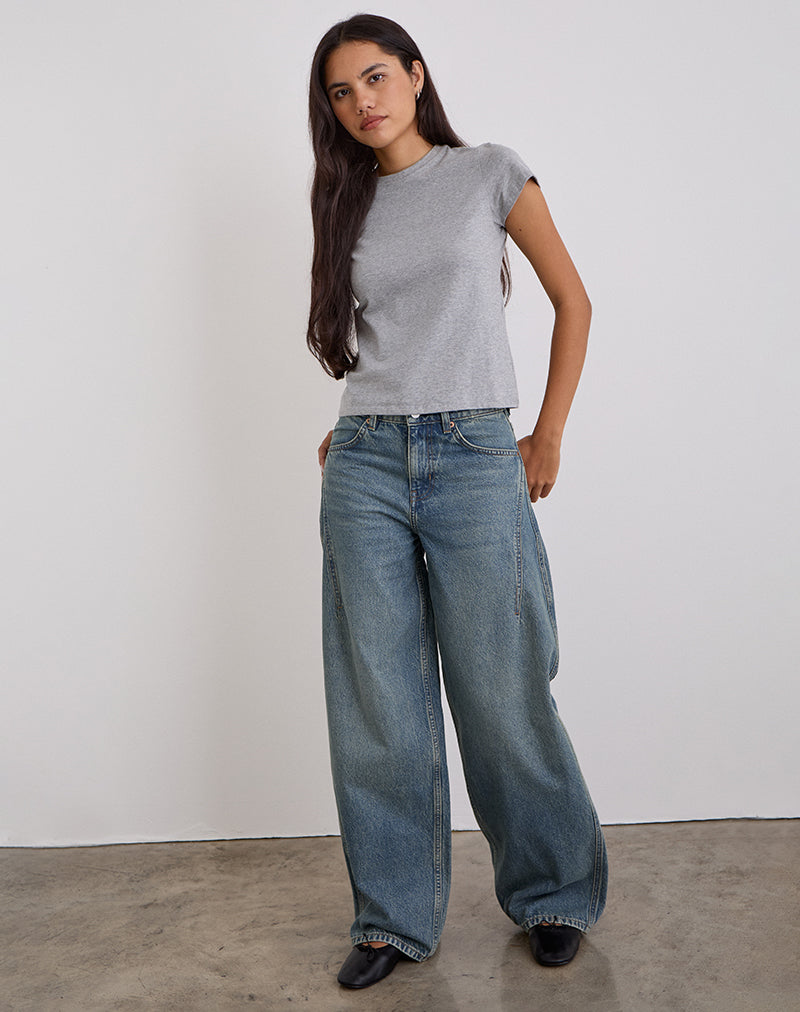 Imagen de Low Slung Roomy Jeans en Vintage Blue Green