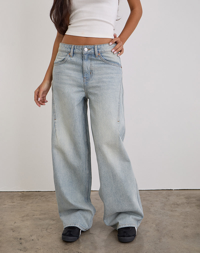 Imagen de Low Slung Roomy Jeans en Breeze Blue Wash