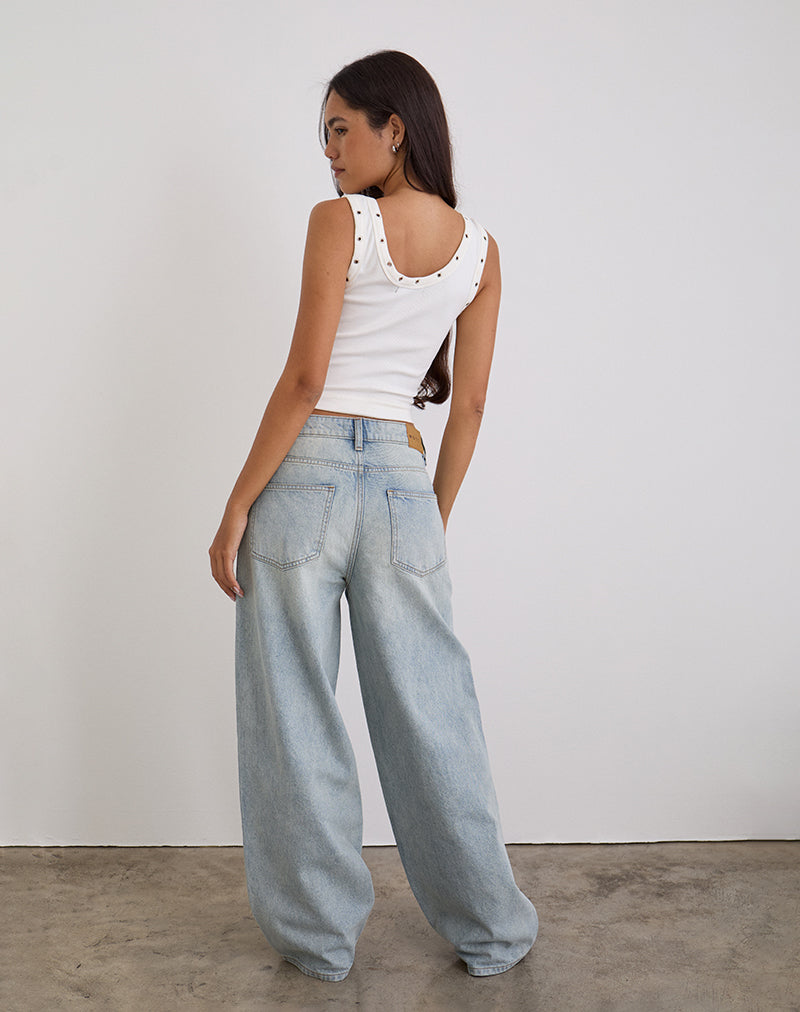 Imagen de Low Slung Roomy Jeans en Breeze Blue Wash