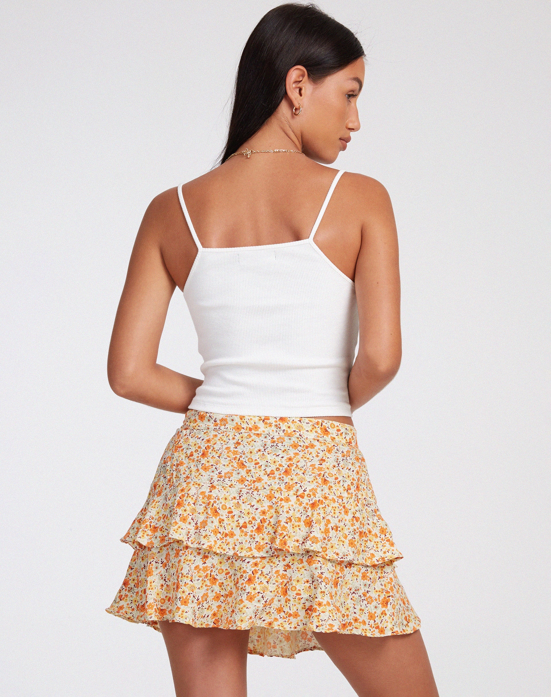 imagen de Minifalda Lowisa en Ditsy Tangerine
