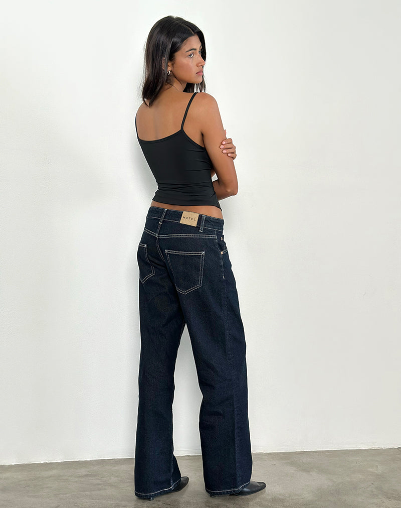 Imagen de Low Rise Parallel Jeans in Indigo with Contrast Stitch