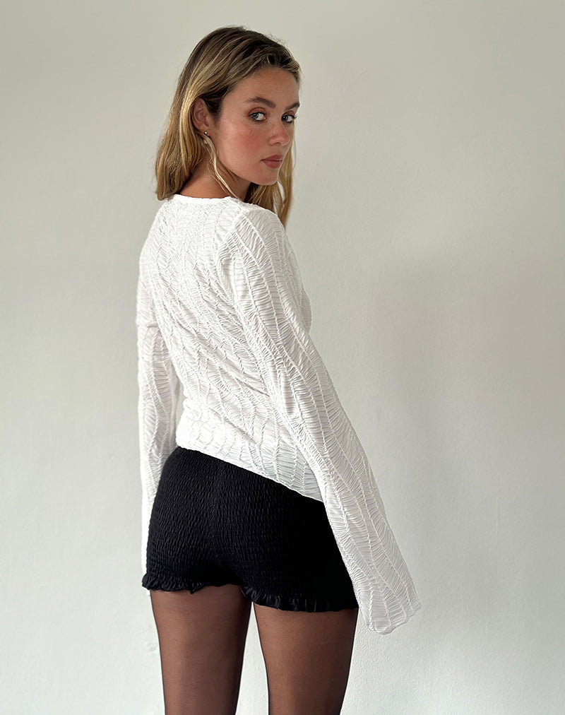 Imagen de Lucca Ripple Top Jacquard Blanco