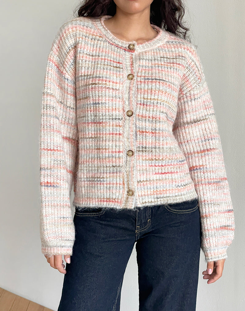 Luciana Cardi en punto cepillado multicolor