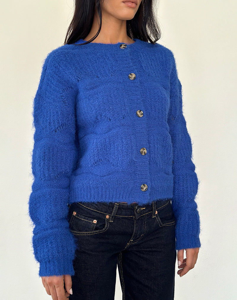 Cárdigan Luciana en azul cobalto