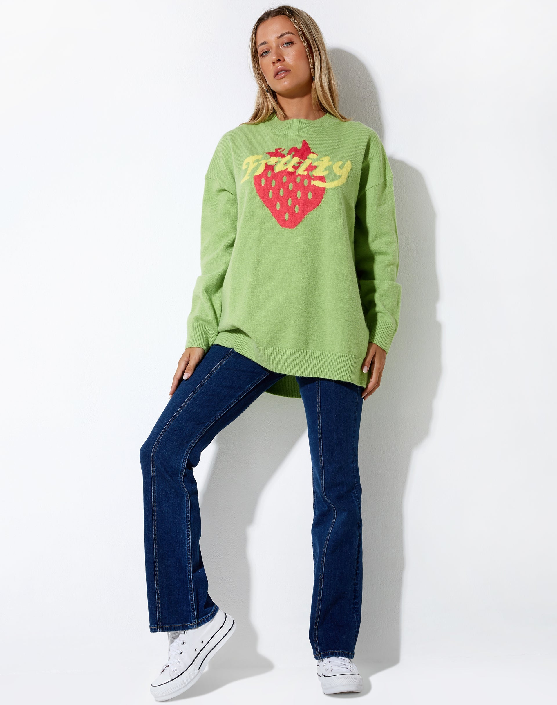 IMAGEN DEL JUMper Lulees en color lima afrutado