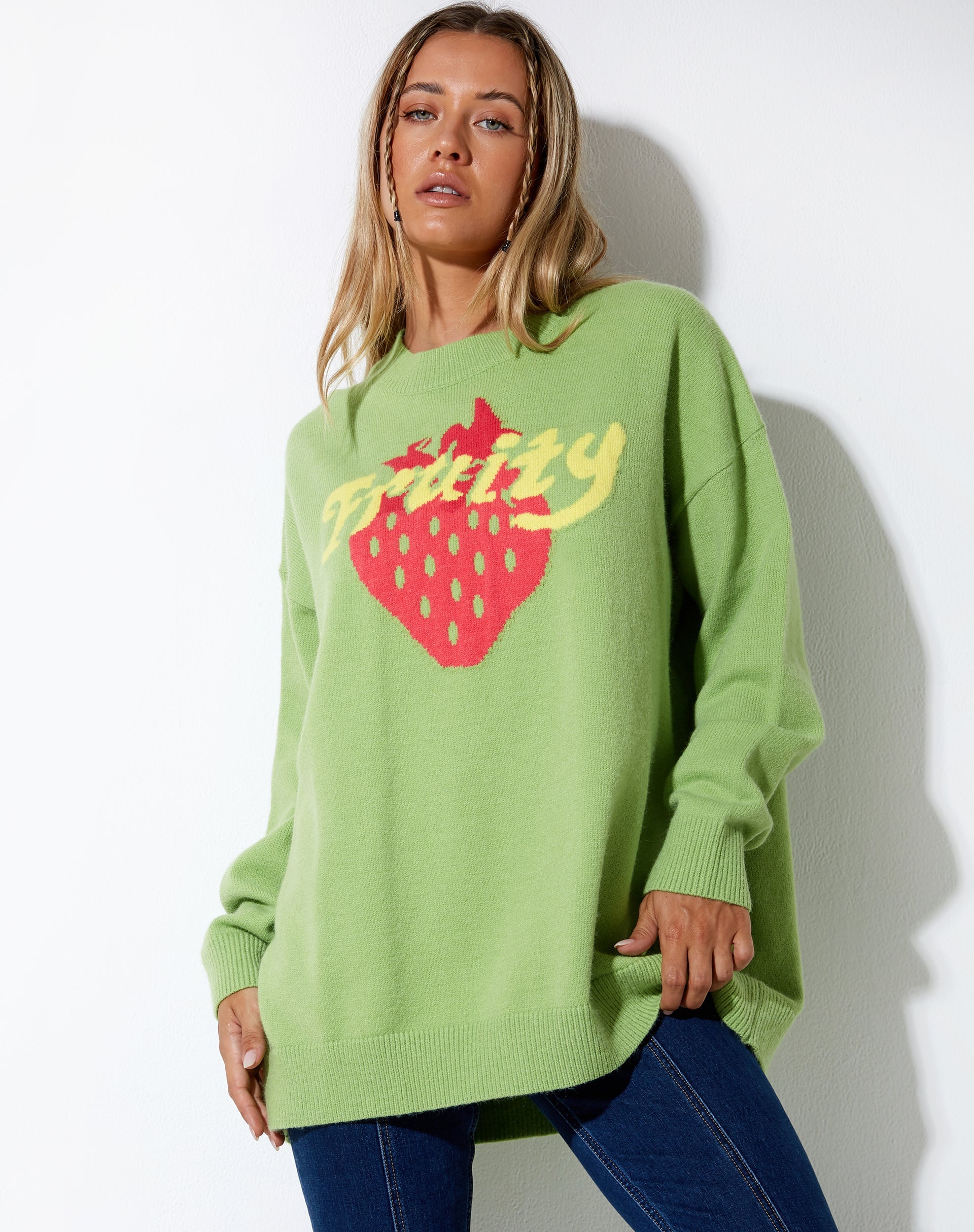 IMAGEN DEL JUMper Lulees en color lima afrutado